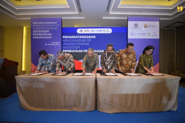 Penandatanganan Memorandum of Understanding Pembentukan Sekretariat Ekosistem Pembiayaan Perumahan