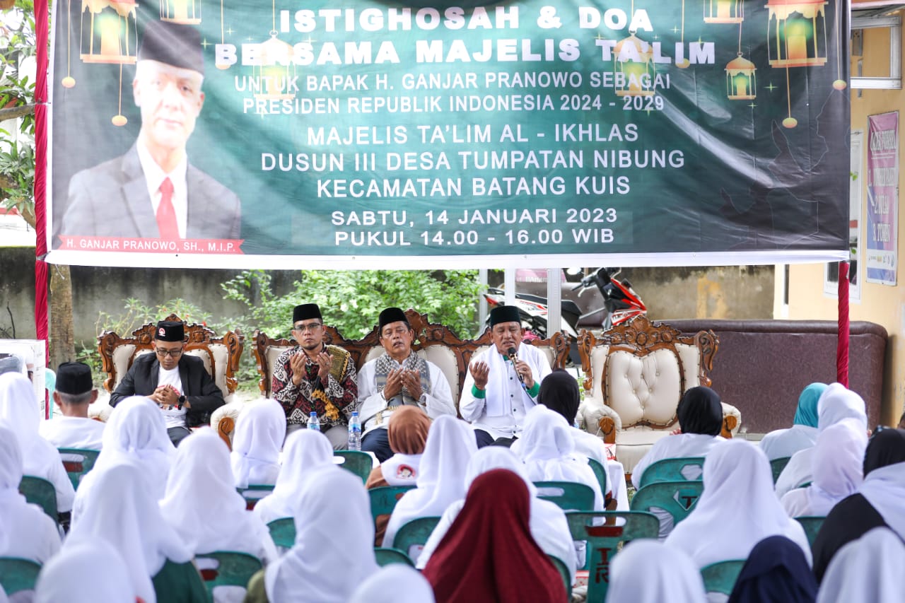 Usbat Ganjar Sumut gelar baksos dan istighosah di Desa Tumpatan Nimbung, Kecamatan Batang Kuis, Kabupaten Deliserdang, Sumut.