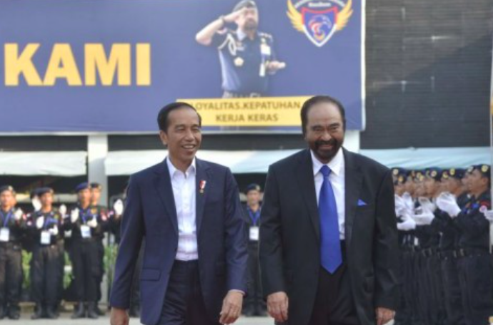 Presiden Joko Widodo dan Ketua Umum Partai NasDem Surya Paloh.