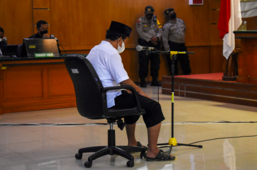 Herry Wirawan, terpidana kasus pemerkosaan belasan santrwati di Bandung, Jawa Barat.