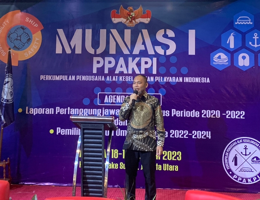 Munas I PPAKPI (Perkumpulan Pengusaha Alat Keselamatan Pelayaran Indonesia) yang diselenggarakan pada 18-19 Januari di Jakarta.