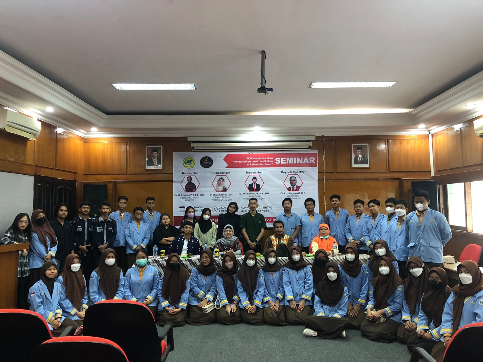 Narasumber dan peserta seminar “IKN Nusantara akan meningkatkan taraf pendidikan di Kalimantan Timur