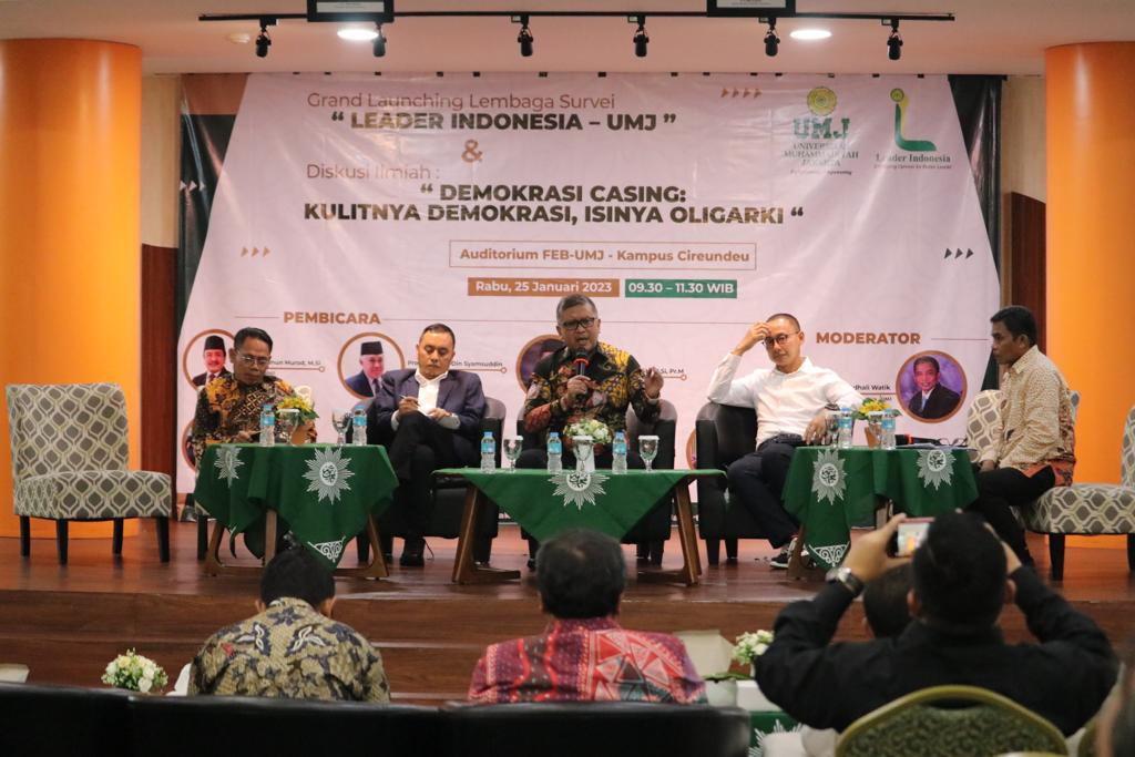 Peluncuran lembaga survei Leader of Indonesia, Rabu (25/1)