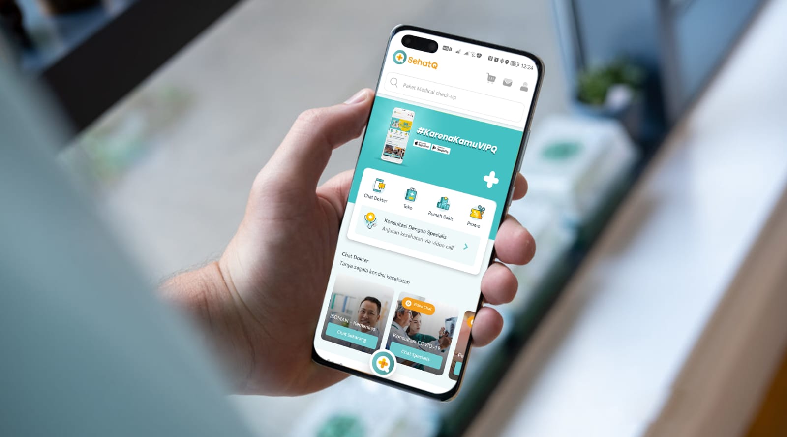 Aplikasi konsultasi dokter online SehatQ.