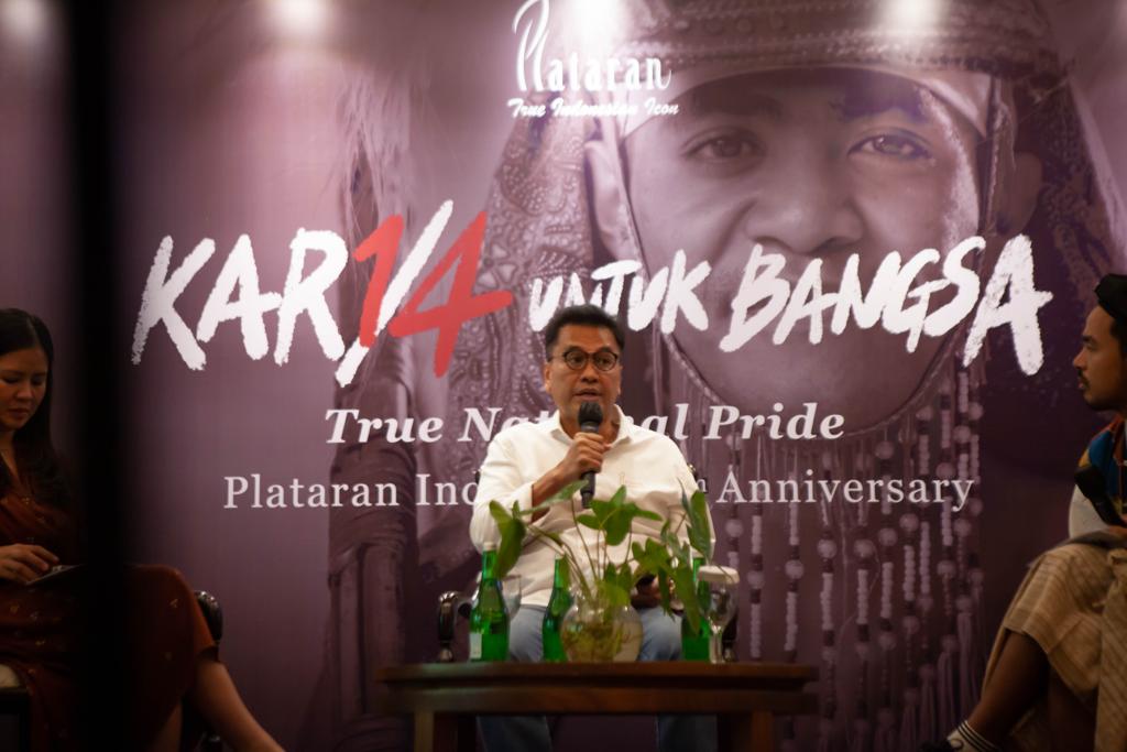 Pengumuman penyelengaraan ajang Karya Anak Bangsa yang jadi rangkaian perayaan HUT ke-14 Plataran Indonesia