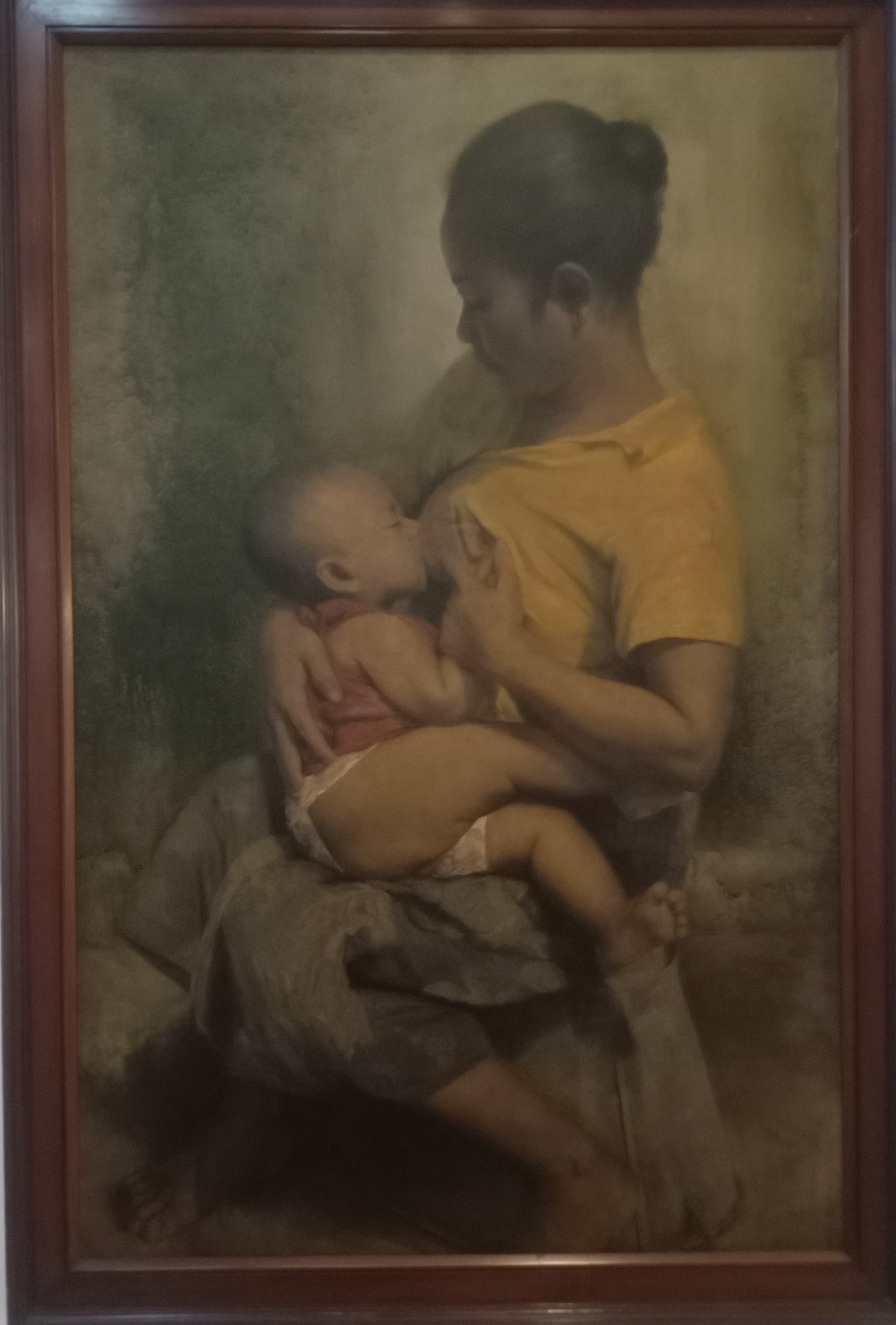 'Menyusui' Lukisan karya Dullah