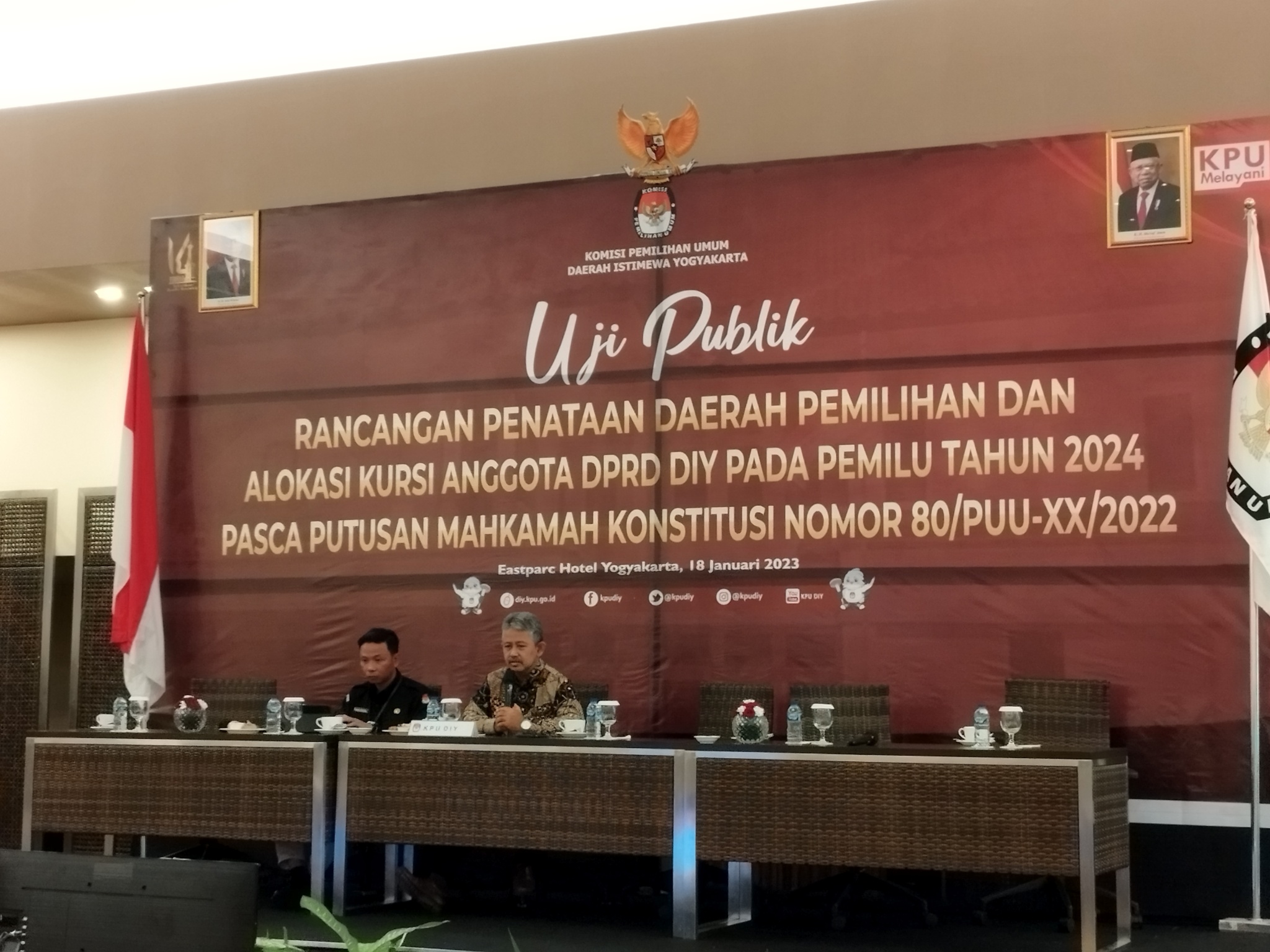Komisi Pemilihan Umum DI Yogyakarta menggelar uji publik terkait penataan daerah pemilihan
