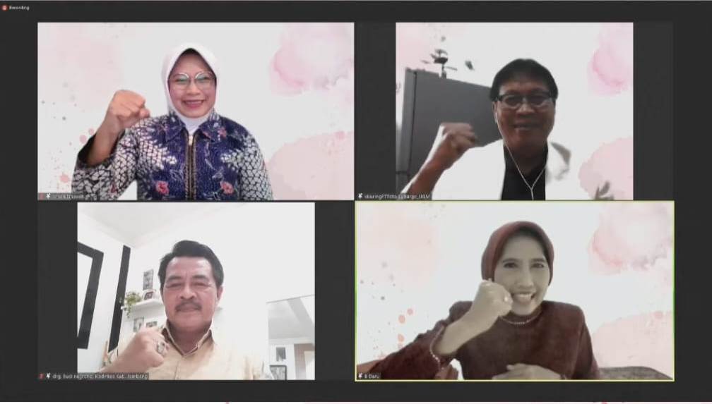 Webinar Peran Gizi dan Umami dalam Pemcegahan Hipertensi dan Peningkatan Kualitas Hidup Lanjut Usia secata daring. 