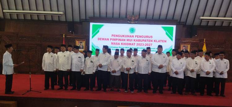 Pelantikan Pengurus MUI Kabupaten Klaten, Jawa Tengah
