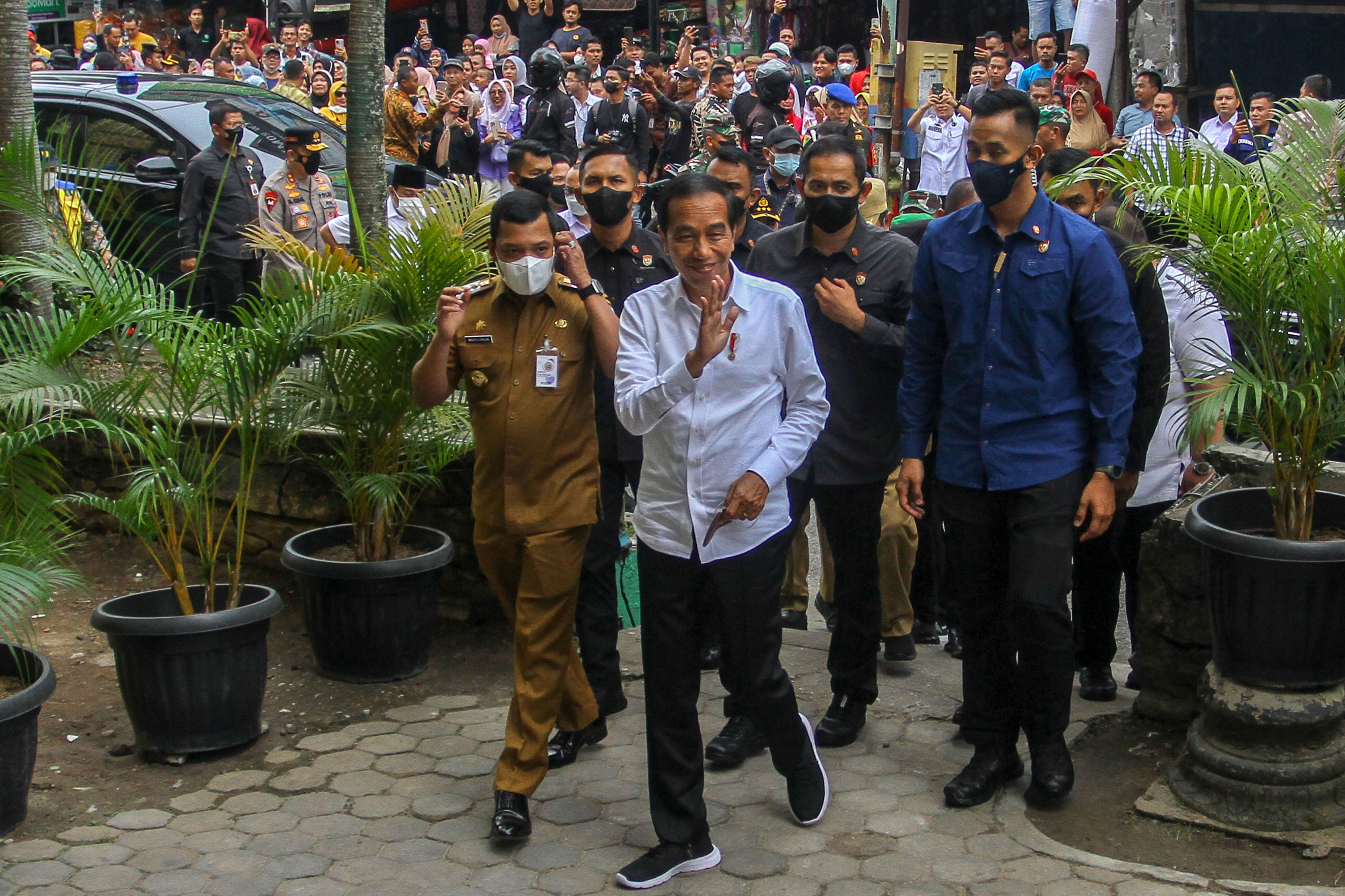 Presiden Joko Widodo saat melakukan kunjungan kerja di wilayah Riau.