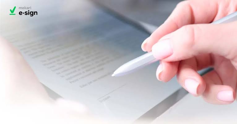 Ilustrasi tanda tangan elektronik
