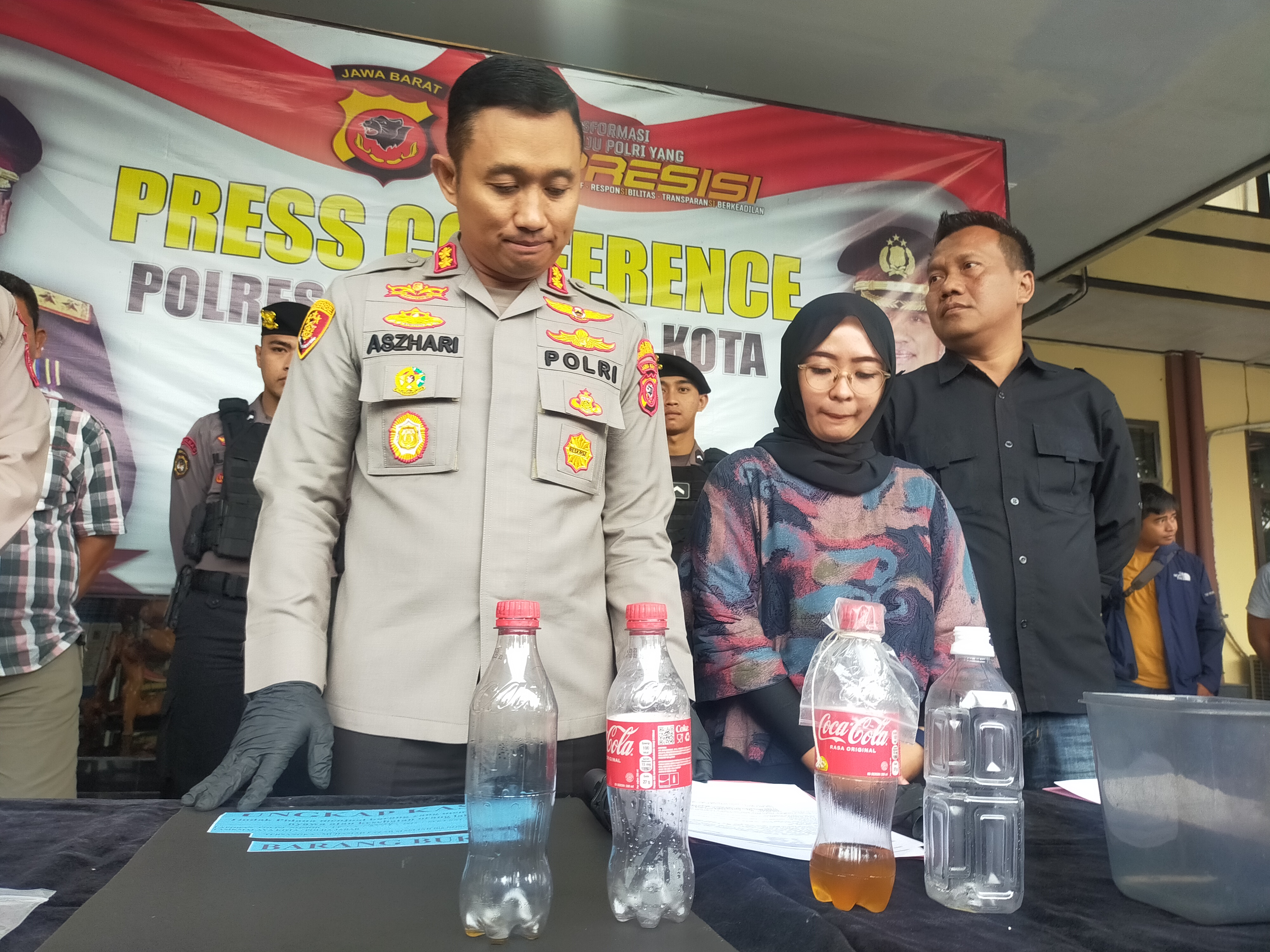  Kapolres Tasikmalaya Kota, AKBP Aszhari Kurniawan, dalam keterangan persnya, di Mapolres Tasikmalaya, Selasa (31/1/2023)