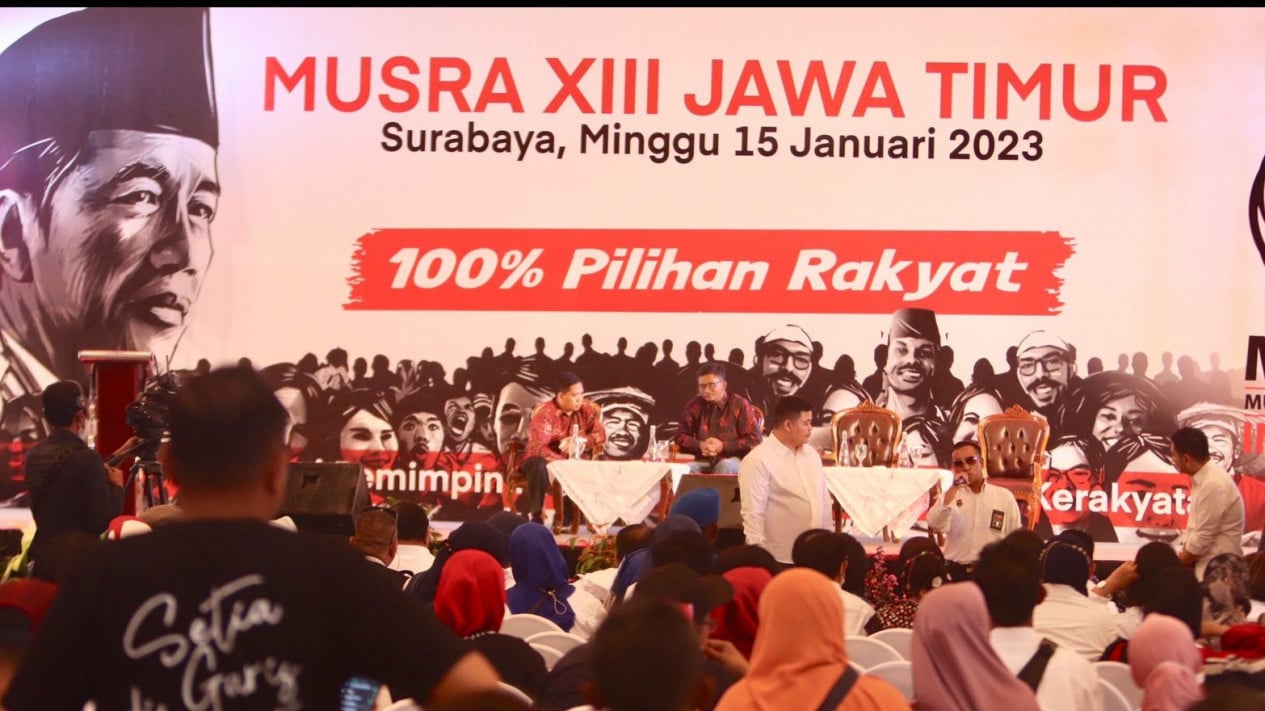 Para  peserta dalam Musra ke-13 di Surabaya, Jawa Timur (Jatim), Minggu (15/1).