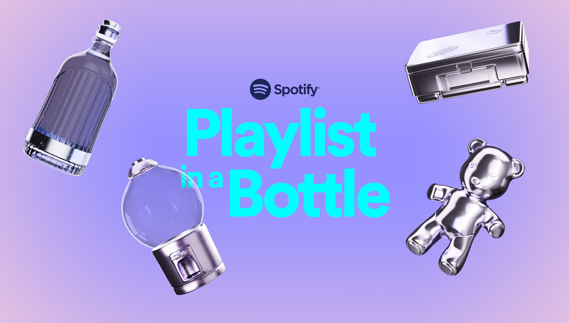 playlist Spotify yang khusus dipersonalisasikan tapi baru bisa dibuka satu tahun dari sekarang, Playlist in a Bottle.