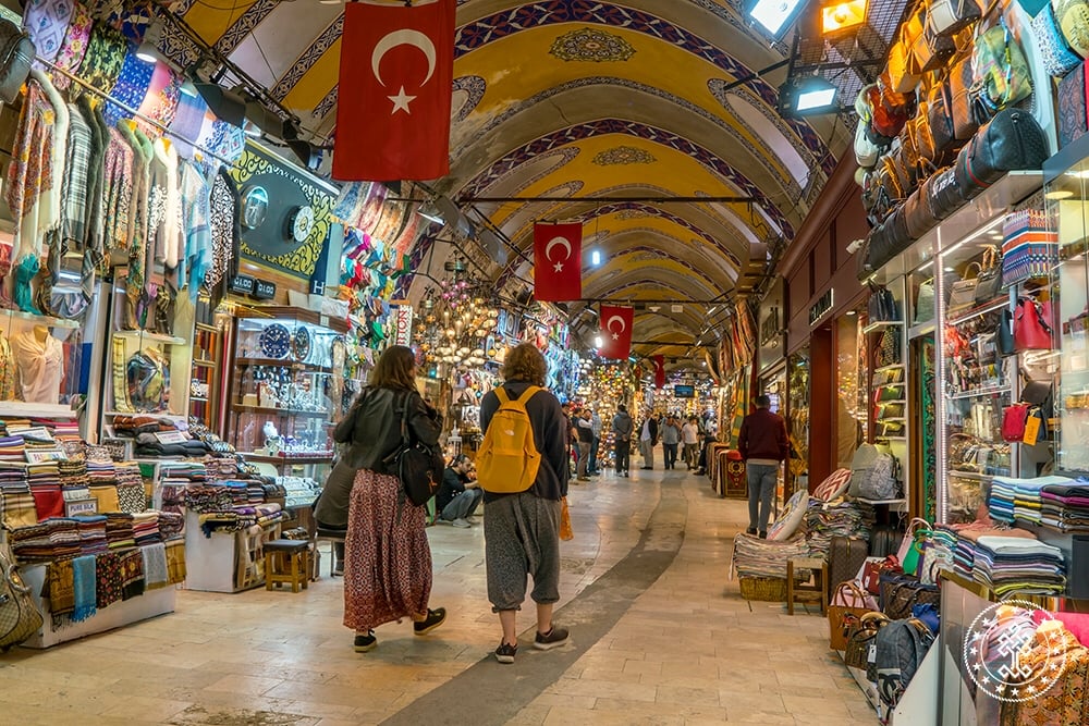 Suasana Grand Bazaar di Istanbul, Turki
