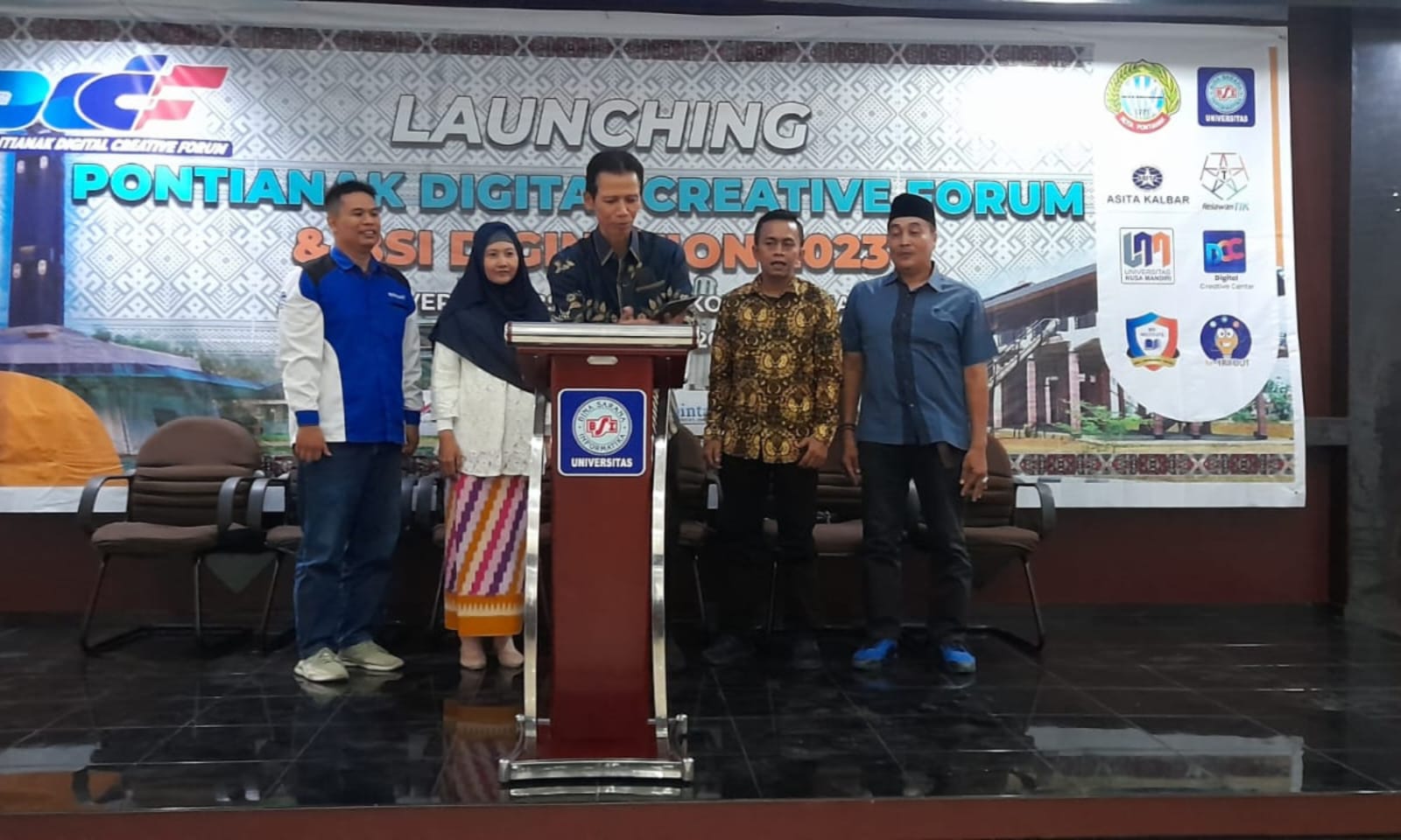 Acara Launching Pontianak Digital Kreatif Forum diresmikan langsung oleh Kepala Disporapar Pemkot Pontianak Rizal S.Sos.
