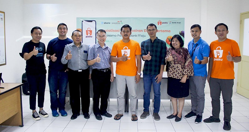 Pasku dan Bank Maju melakukan sosialisasi dan pencairan dana pertama.