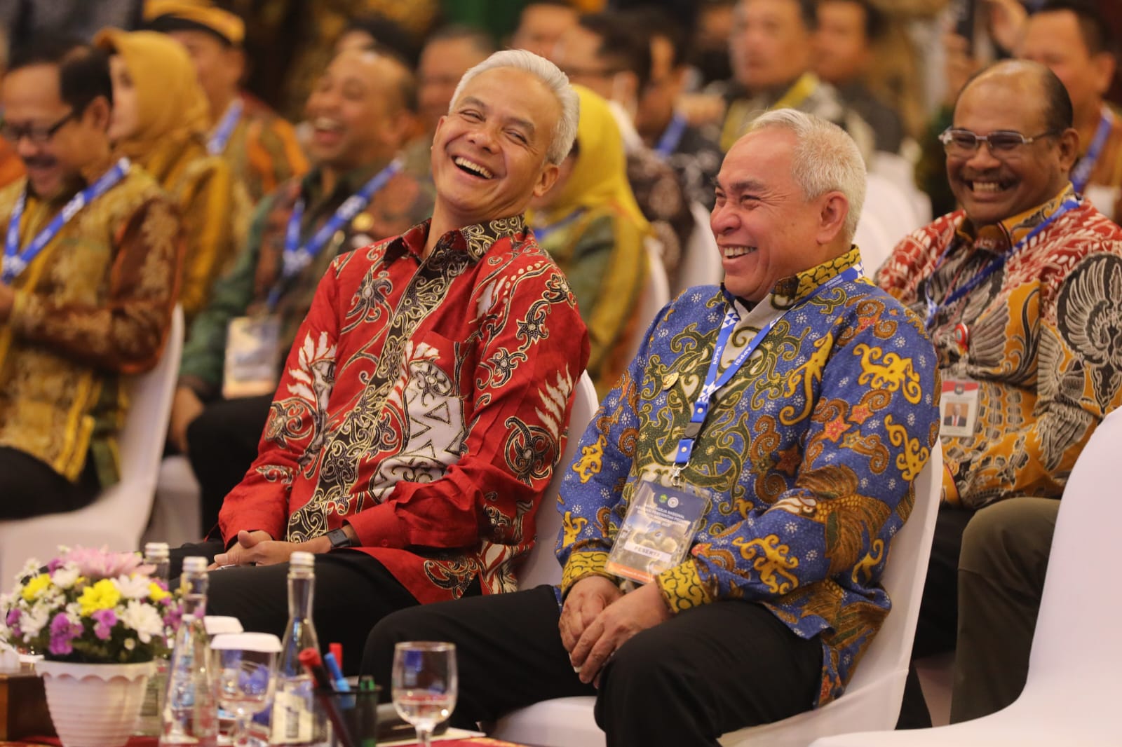 Gubernur Jateng Ganjar Pranowo saat Rakernas Asosiasi Pemerintah Provinsi Seluruh Indonesia (APPSI) Tahun 2023 di Kota Balikpapan, Kaltim, K