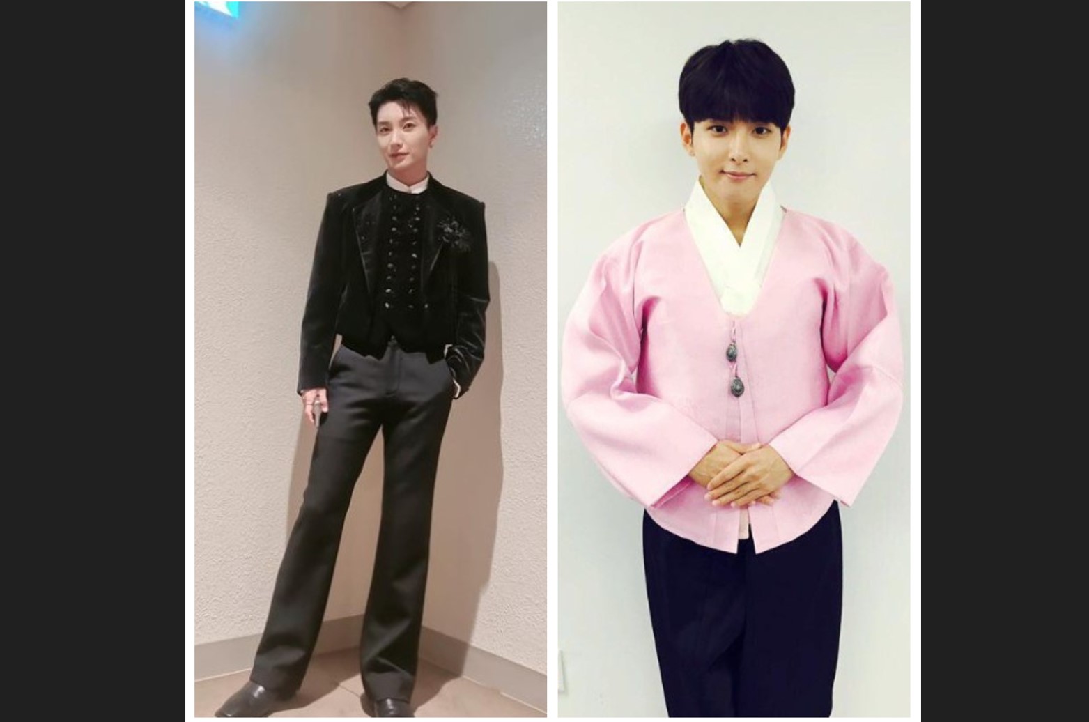 Foto kombinasi yang menampilkan Leeteuk (kiri) dan Ryeowook