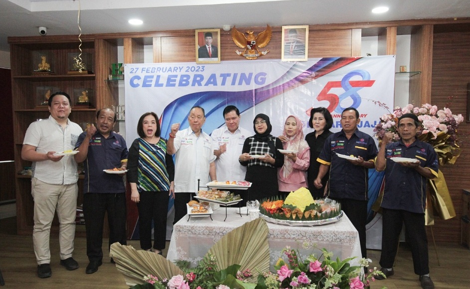 Acara perayaan ulang tahun ke-58 Kenari Djaja di Komplek Graha Mas, Jakarta Barat, Senin (27/2).