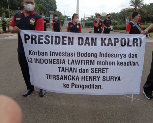 Ilustrasi demosonstrasi korban investasi bodong Indosurya