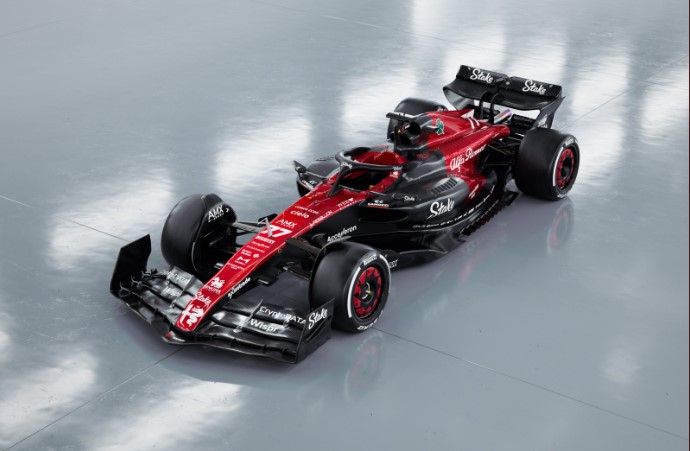 Mobil C43 yang akan digunakan Alfa Romeo di Formula 1 2023.