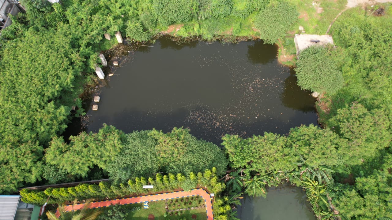 Foto udara lokasi rencana pembangunan Apartemen Cimanggis City (PT Permata Sakti Mandiri).