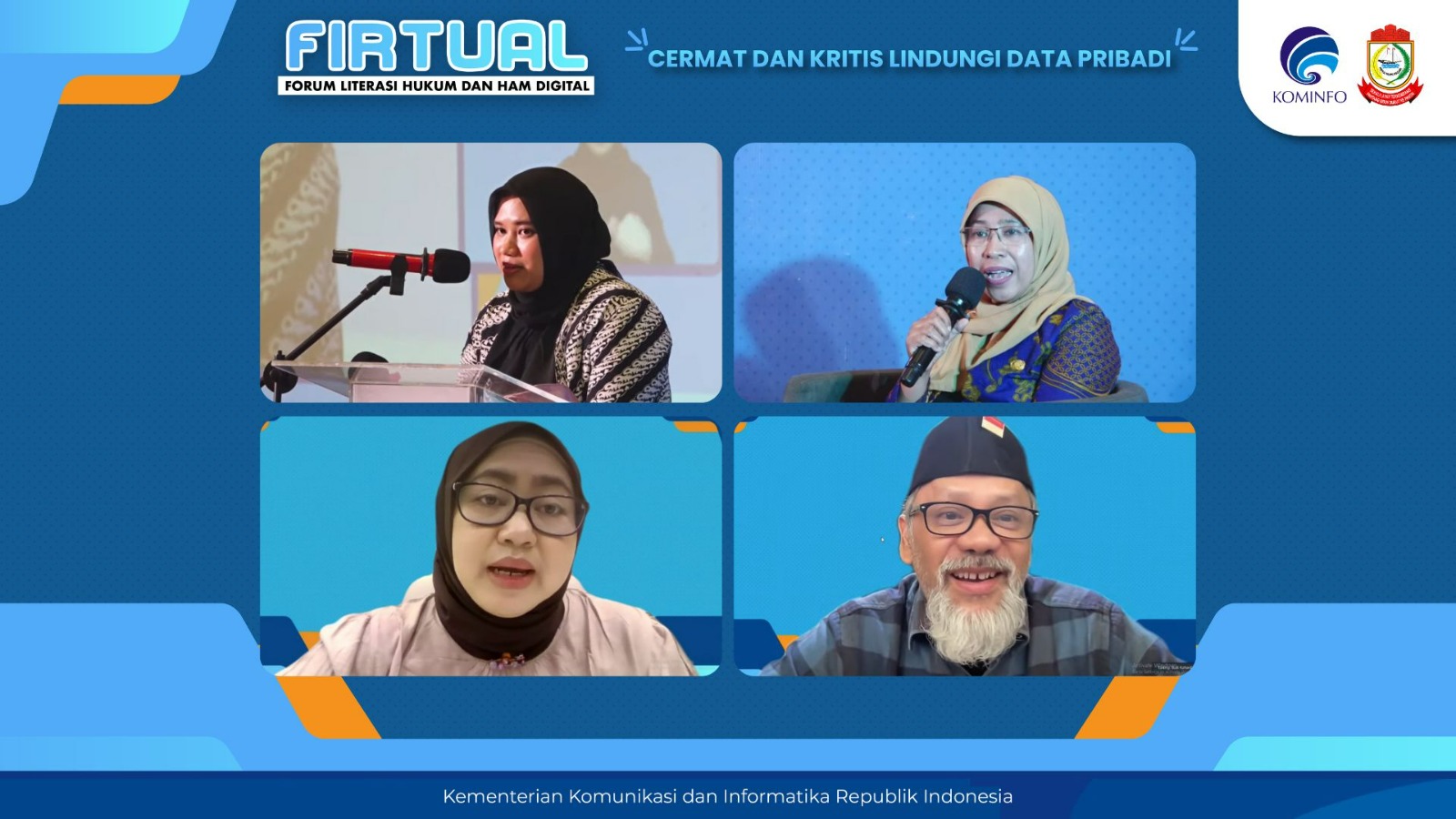 Forum Literasi Hukum dan HAM Digital (Firtual) dengan tema 'Cermat dan Kritis Lindungi Data Pribadi' di Makassar, Sulsel, Kamis (16/2).