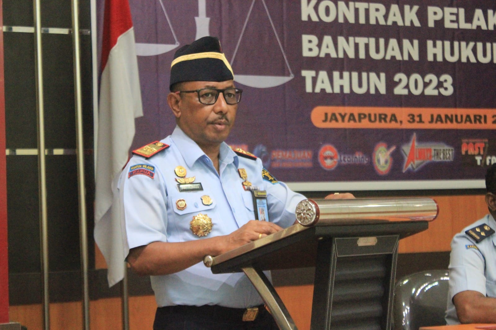 Kepala Kantor Wilayah Kementerian Keamanan, Hukum, dan HAM (Kakanwil Kemenkumham) Papua, Anthonius M. Ayorbaba.