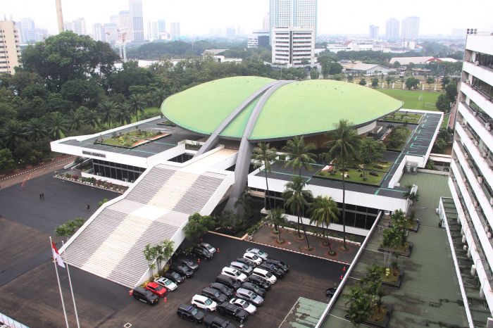 Gedung Nusantara DPR RI, kompleks parlemen, Senayan, Jakarta.