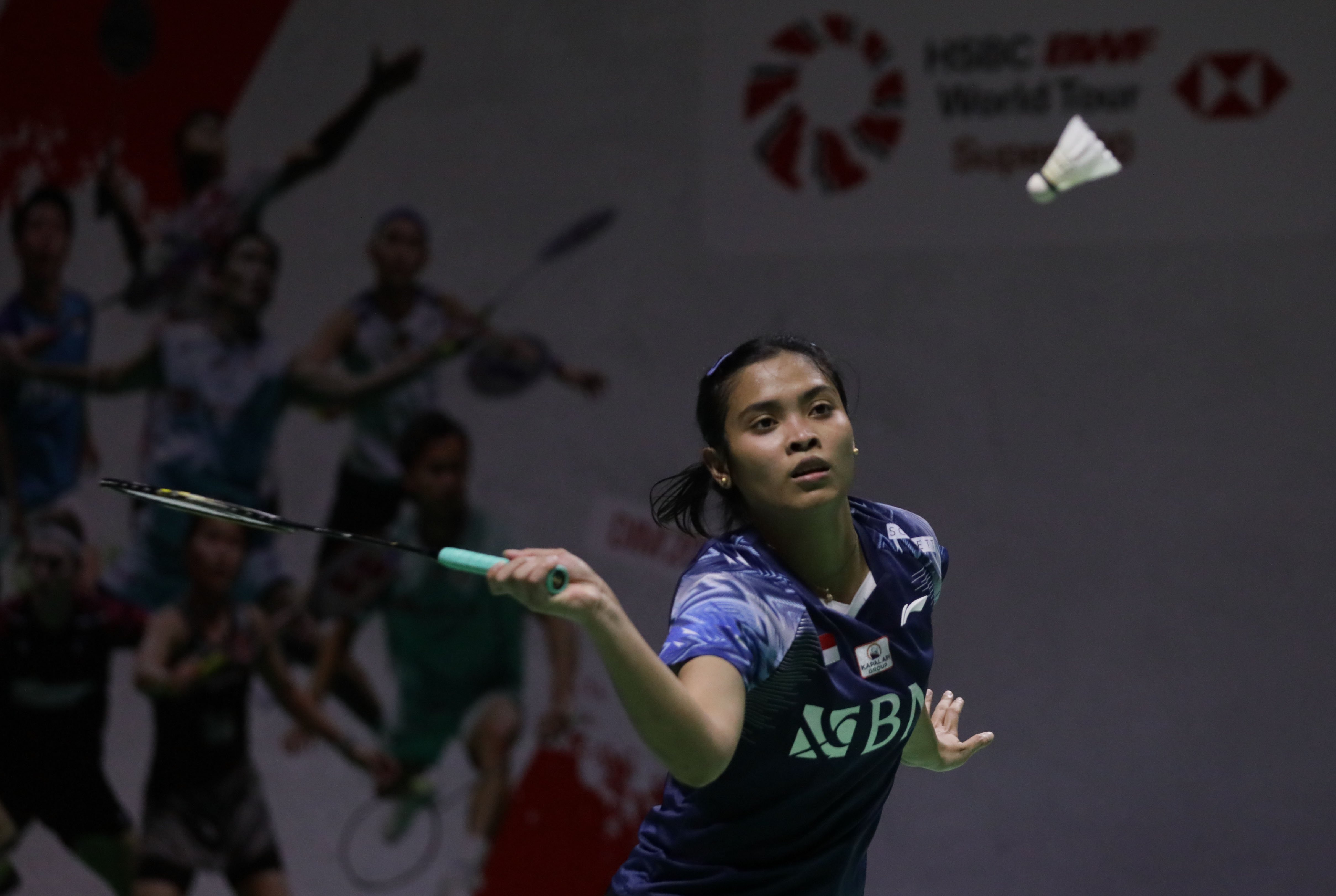 Pebulu tangkis Indonesia Gregoria Mariska Tunjung saat berlaga.