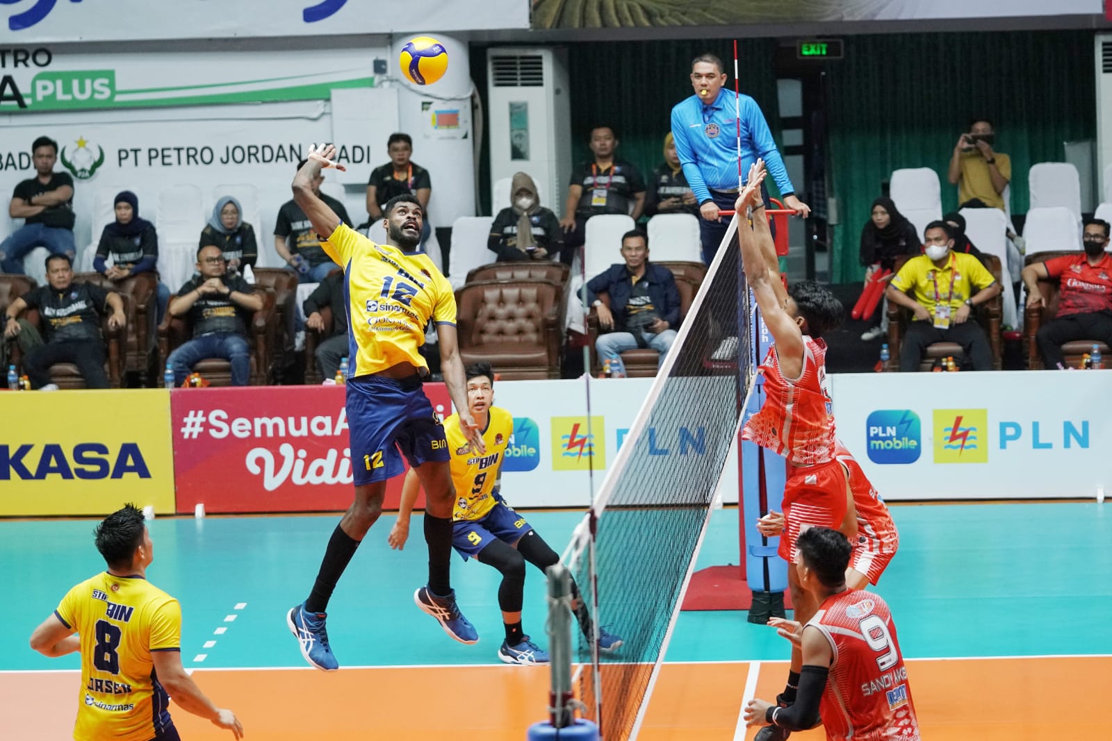 TIM voli putra Jakarta STIN BIN lagi-lagi menang mudah atas Palembang Bank Sumsel Babel pada pertandingan keduanya di pekan pertama putaran 