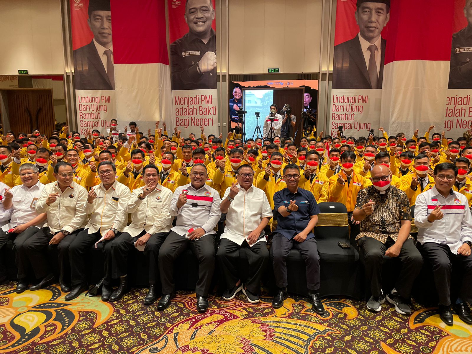 Acara pelepasan 524 PMI program Government to Government (G to G) ke Korea Selatan di Jakarta.