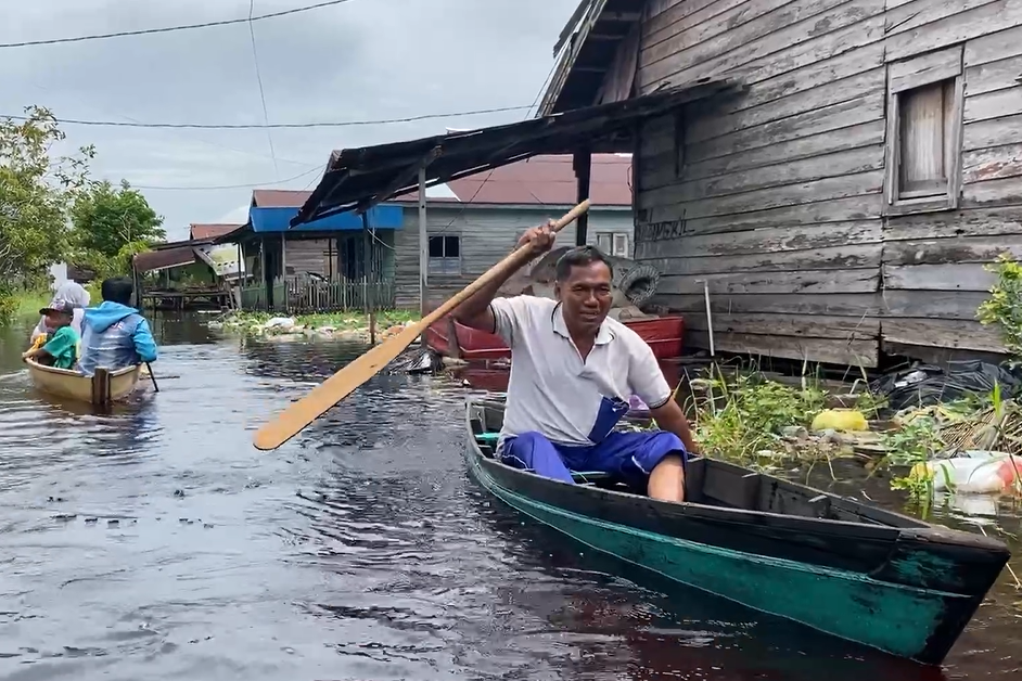 Banjir di Palangkaraya.