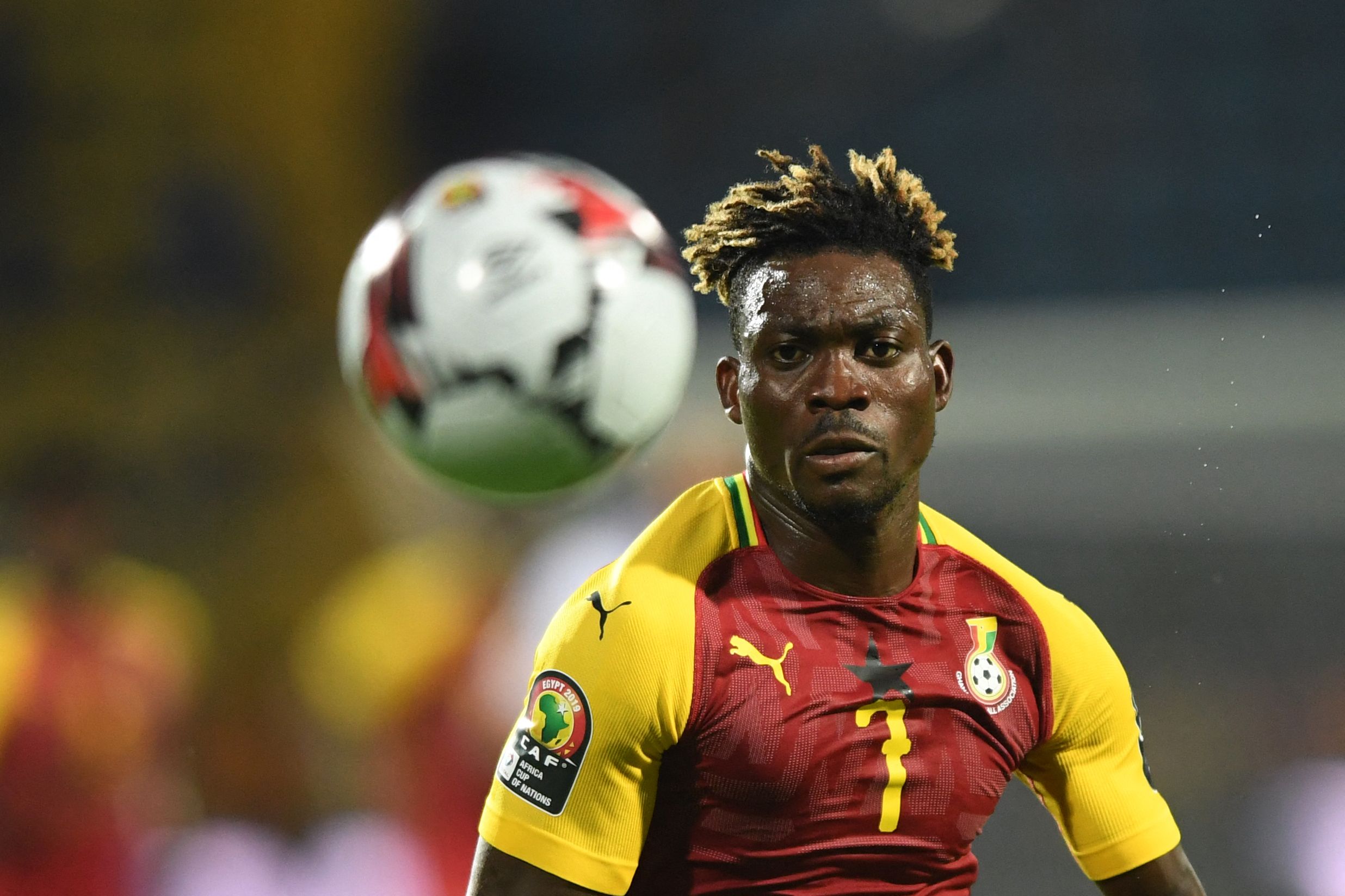 Gelandang Christian Atsu saat masih memperkuat tim nasional Ghana pada Piala Afrika 2019 lalu.