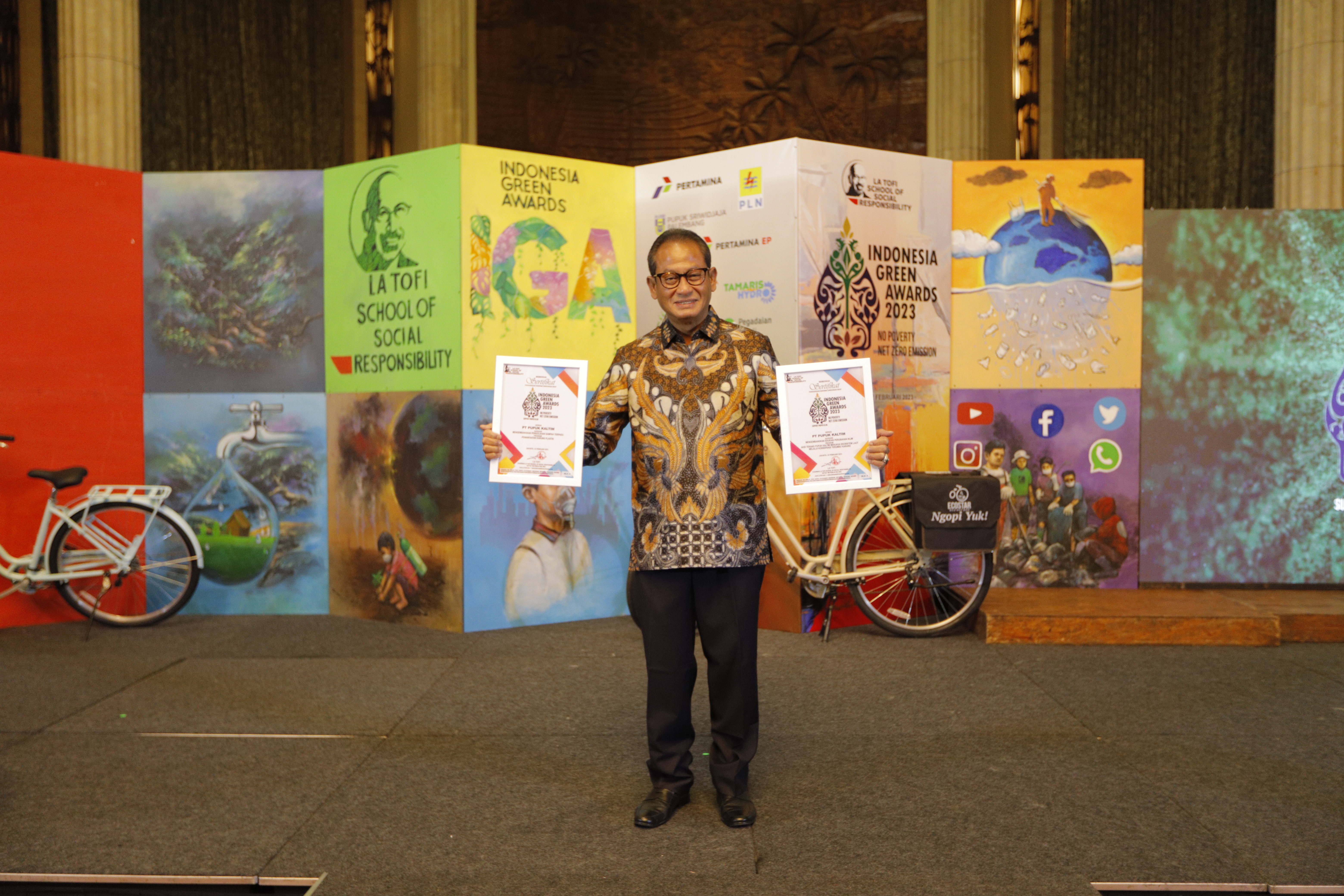 PT Pupuk Kalimantan Timur (Pupuk Kaltim) raih The Best Indonesia Green Awards (IGA) 2023 dari La Tofi School of CSR.
