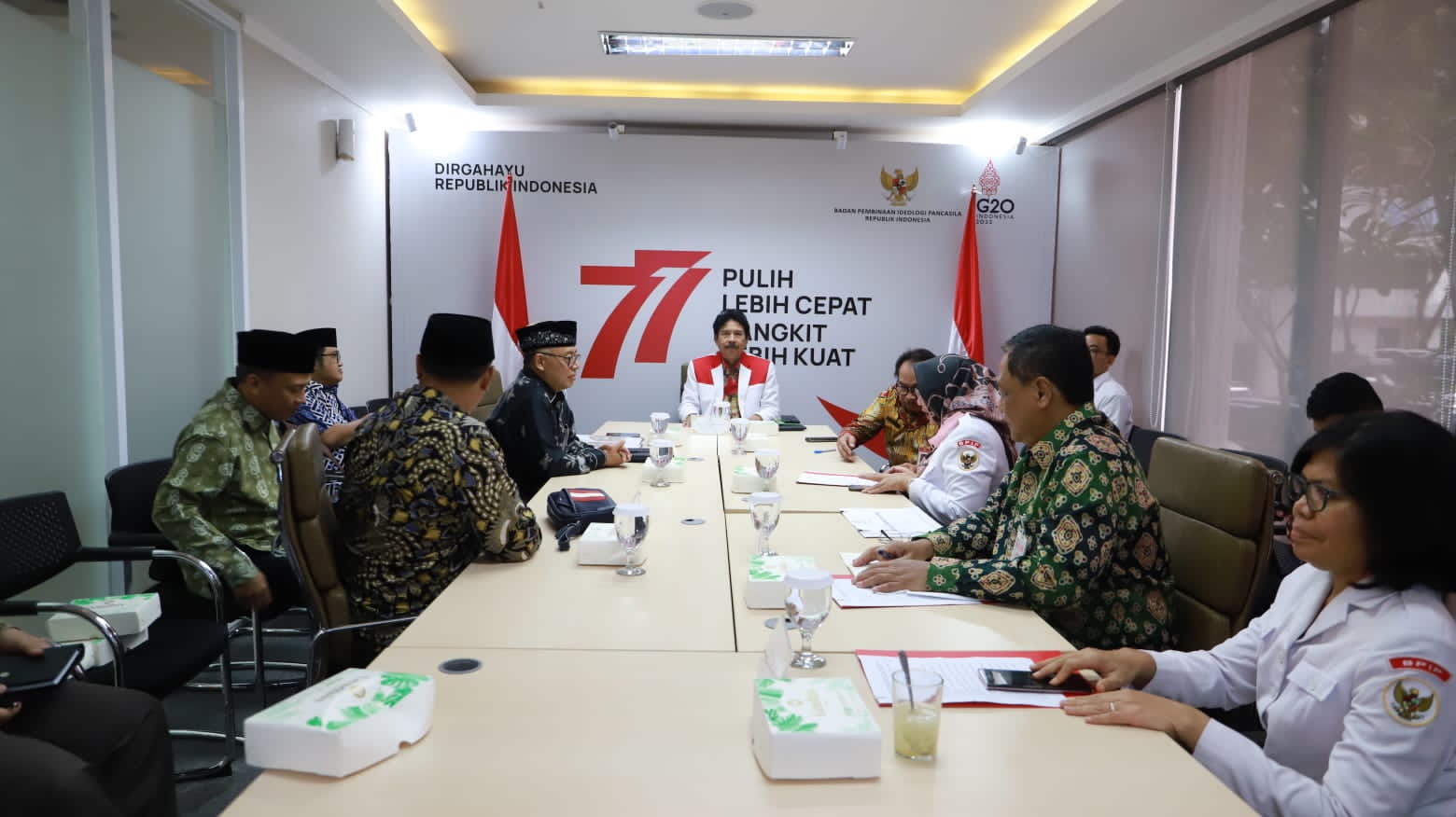 BPIP menerima audiensi Lembaga Perguruan Tinggi Nahdlatul Ulama (LPTNU) di Jakarta, Jumat, (10/2).