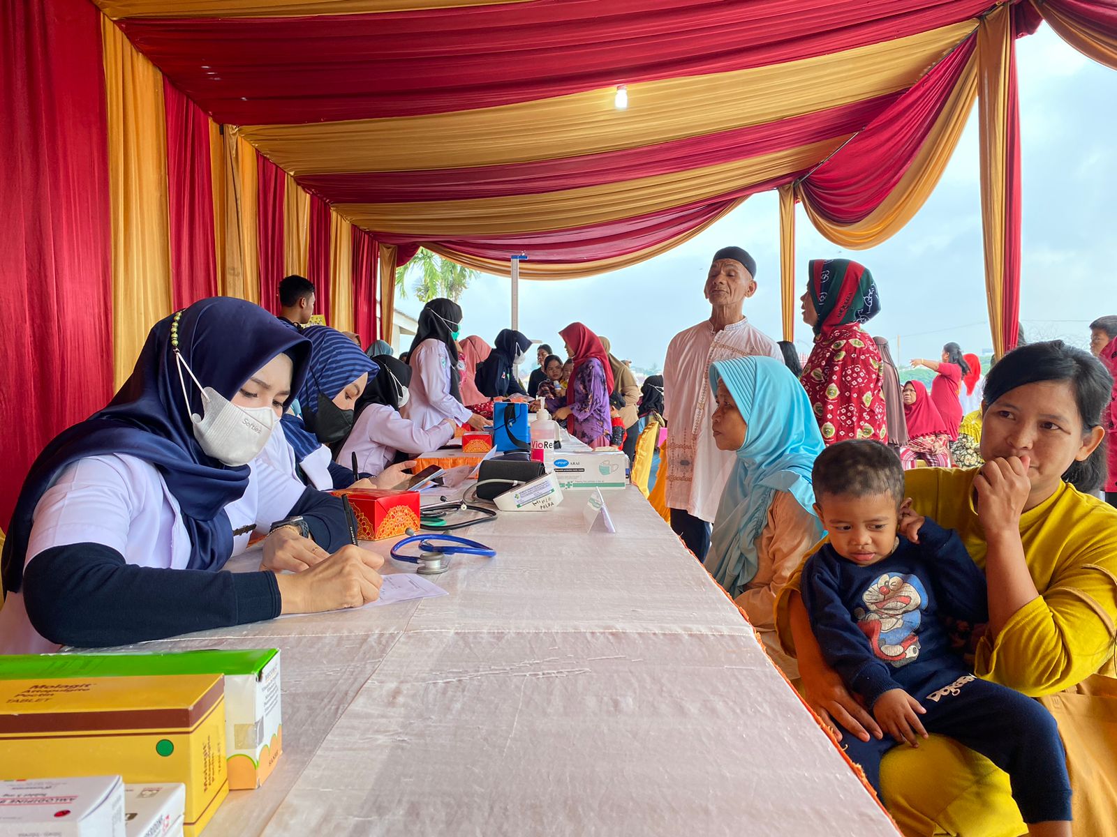 Kegiatan Biddokkes Polda Sumsel dalam membantu penanganan dan pencegahan stunting di Palembang. 