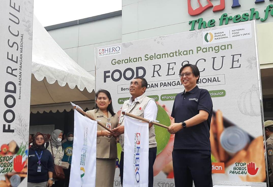 Acara Gerakan Selamatkan Pangan Food Rescue di Jakarta, Selasa (21/2).