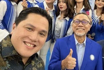 Erick Thohir (kiri) dan Zulkifli Hasan (kanan).