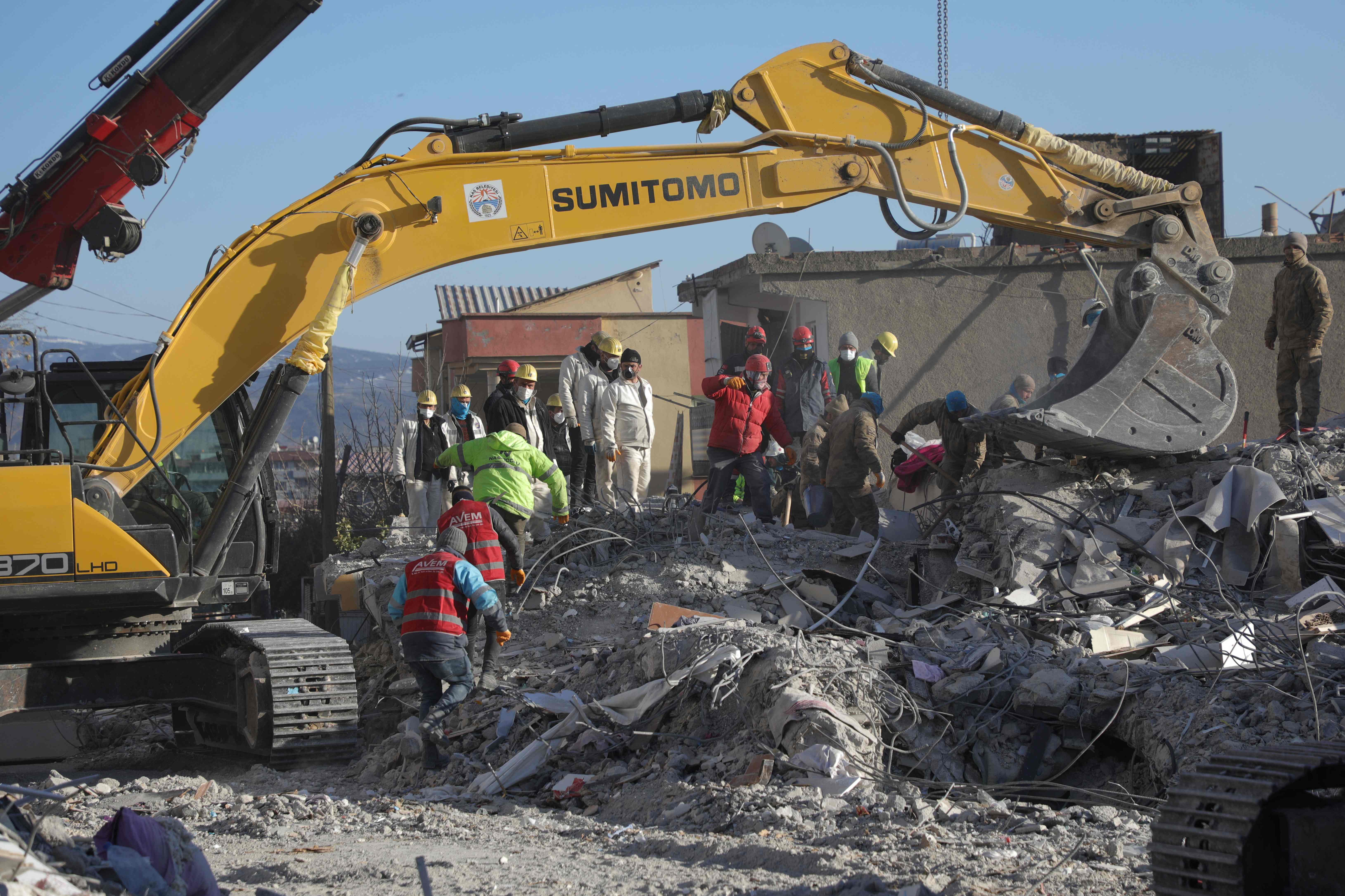 Suasana gempa bumi di Turki.