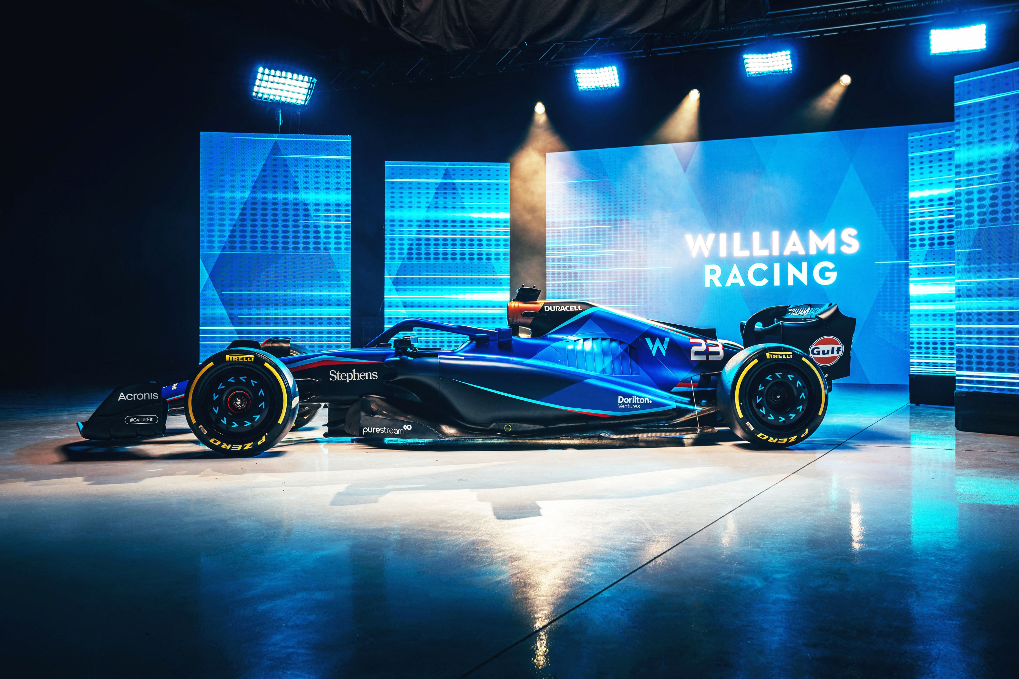 Mobil FW45 yang akan digunakan tim Williams di ajang Formula 1 musim 2023.