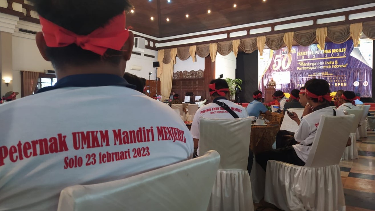 Suasana Temu Akbar Peternak bertajuk “50 tahun Eksistensi Peternak Broiler 1973-2023”