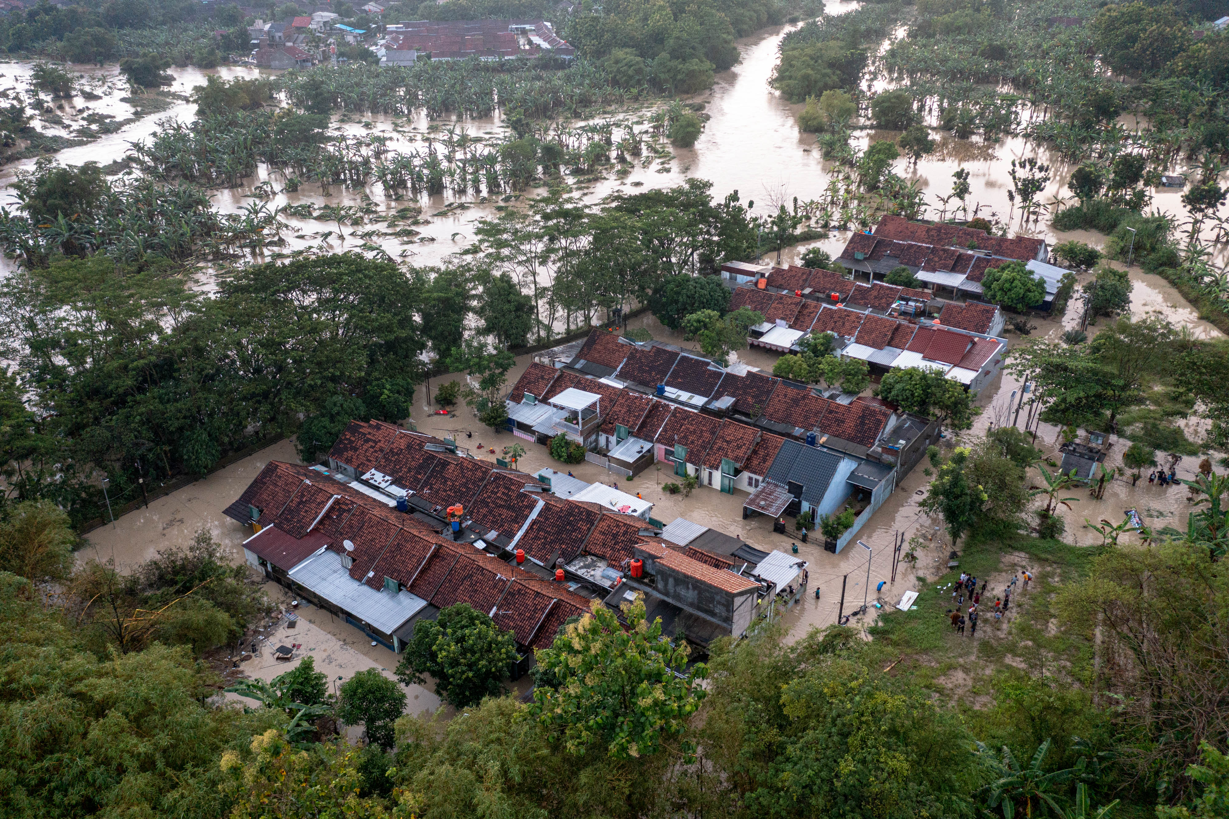 Foto udara banjir yang menggenangi Perumahan Dinar Indah, Kota Semarang, Jawa Tengah, pada 6 Januari 2023 lalu.