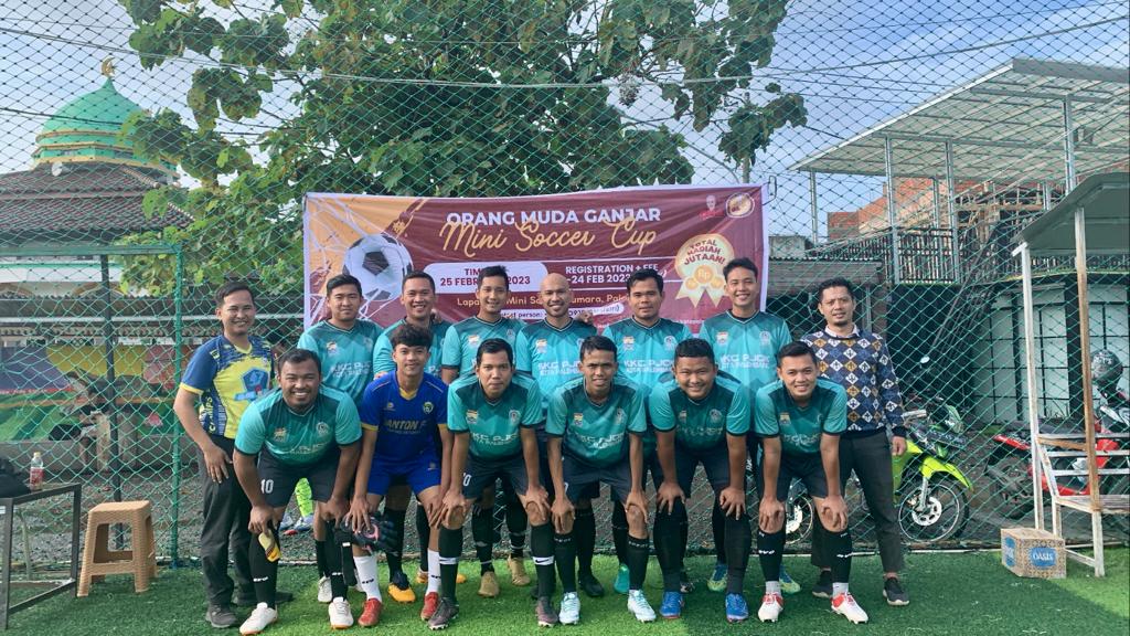 Orang Muda Ganjar Perkuat Silaturahmi dengan Komunitas Mini Soccer di Palembang