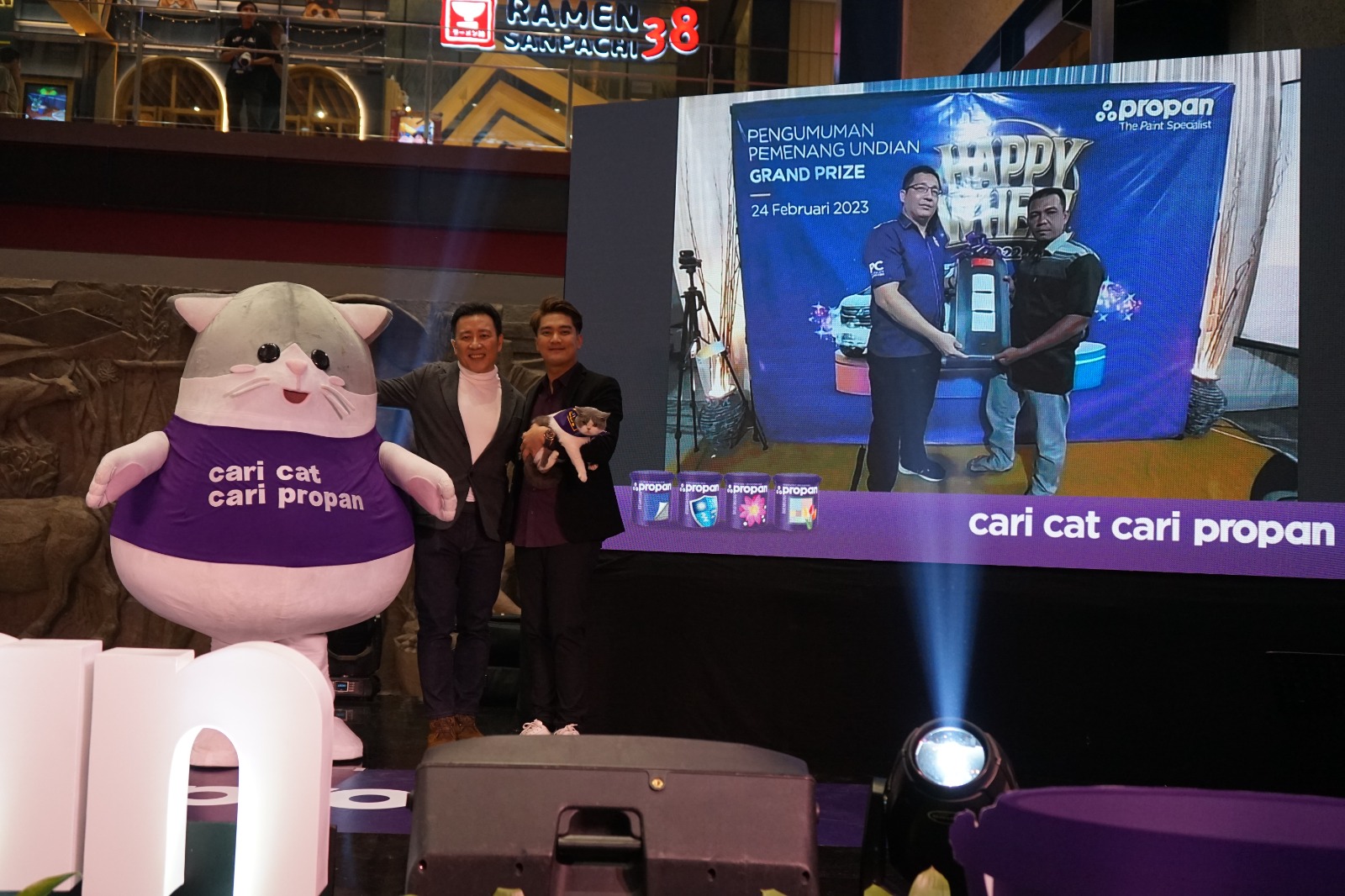 Perusahaan cat Propan Raya secara resmi mengumumkan pemenang program customer promo Happy Wheel 2022.