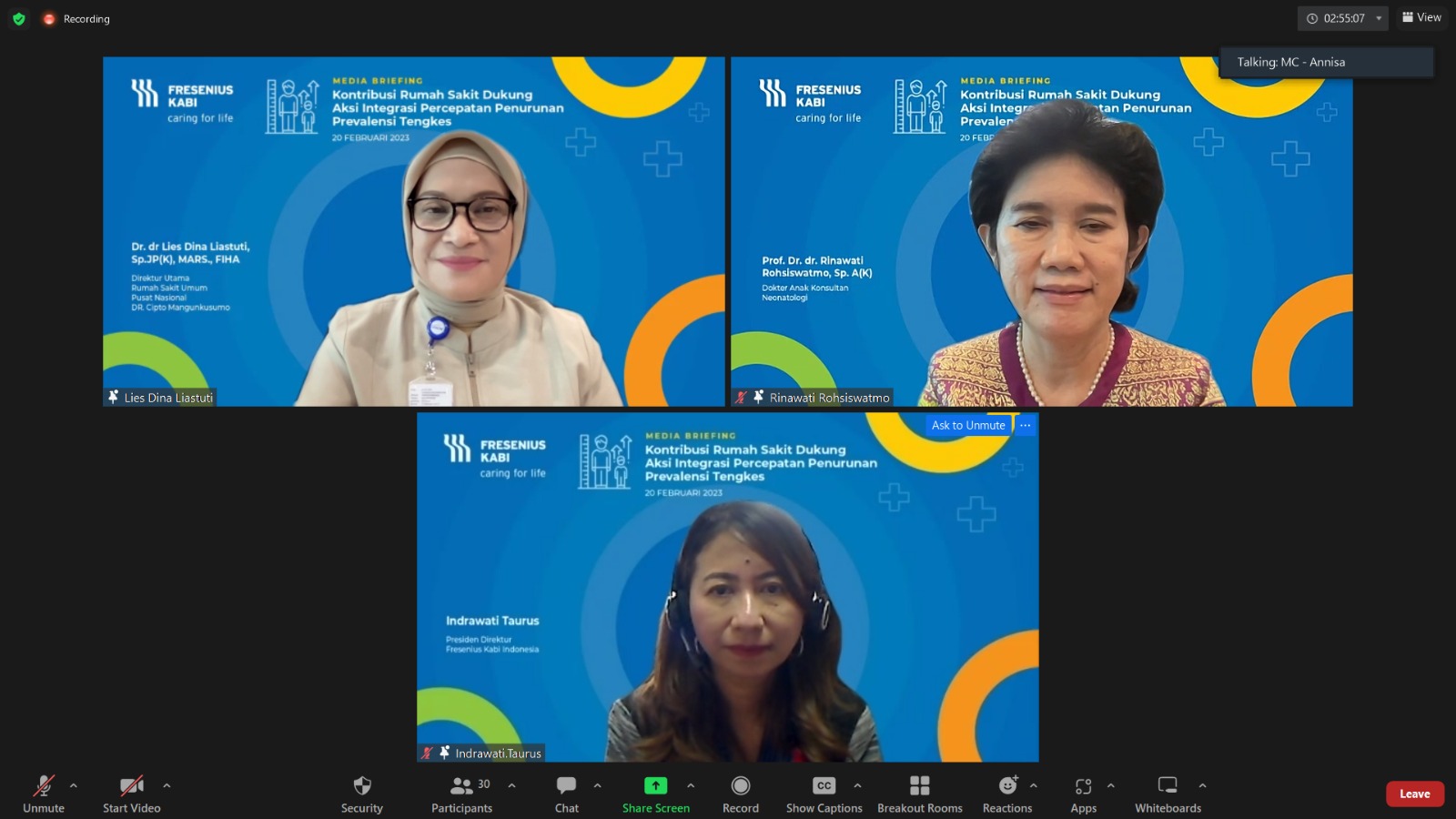 Acara edukasi media tentang upaya percapatan penurunan stunting yang diadakan pada Senin (20/2/2023).