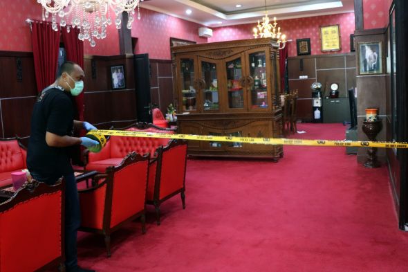 Rumah dinas Wali Kota Blitar usai dirampok pada 12 Desember 2022 lalu.