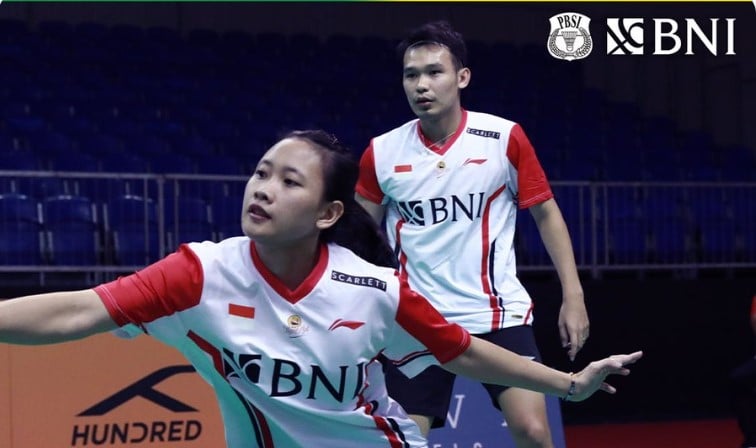 Ganda campuran Rinov Rivaldy/Pitha Haningtyas Mentari