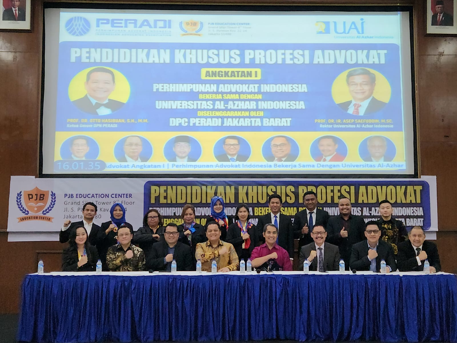 Pembukaan PKPA Angkatan I di Universitas Al-Azhar Indonesia (UAI), Jakarta, Jumat (17/2).